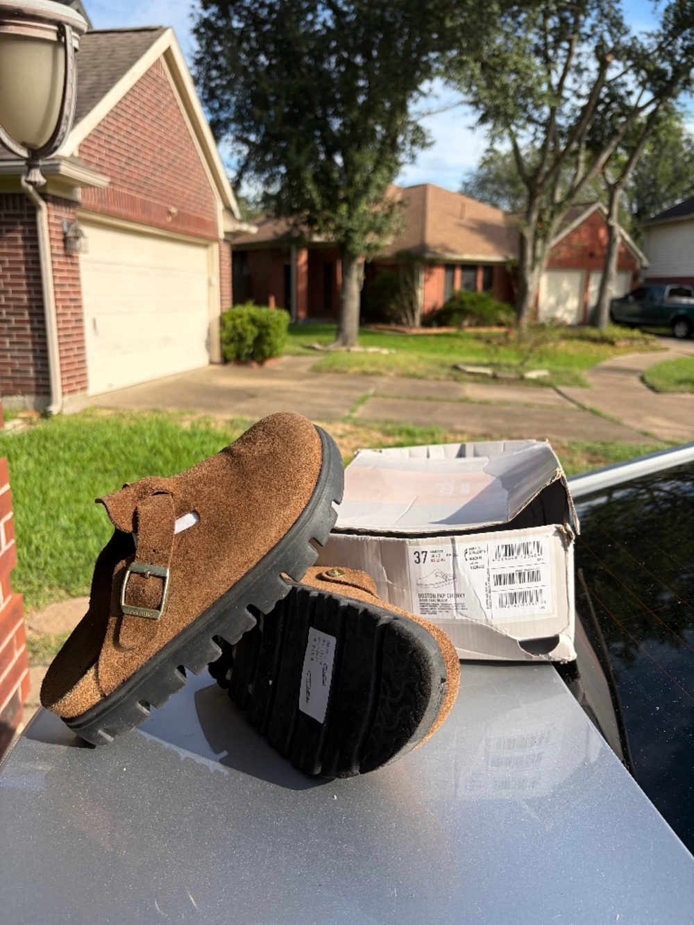 Birkenstock Suede Chunky Clog
